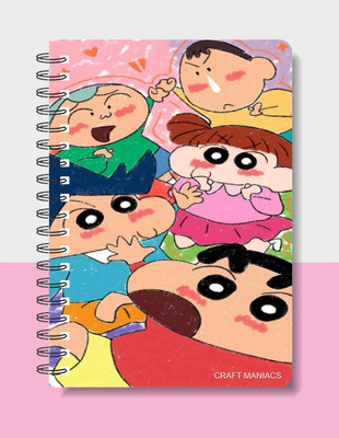 craft maniacs SHINCHAN DIARY 2025 A5 Notebook RULED 160 Pages(Multicolor)