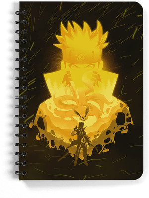 ComicSense Naruto Anime Six Paths Jinchuriki Sketchbook A5 Notebook Unruled 120 Pages(Black, Yellow)