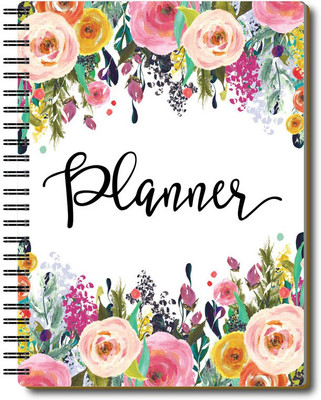 Nourish 12 Month Life Planner A5 Planner/Organizer Ruled 200 Pages(WATERCOLOUR)
