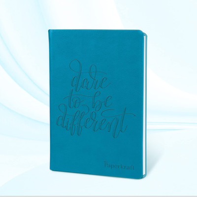 Paperkraft Blue Debossed A5 Notebook Ruled 192 Pages(Blue)