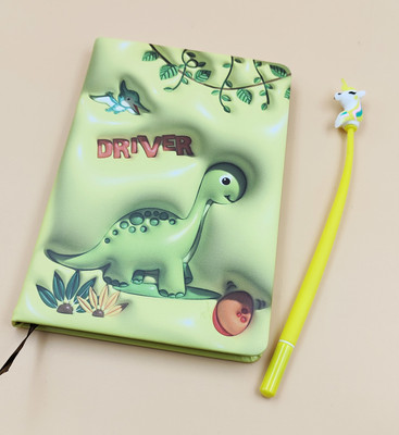 Paper Bear Dinosaur A5 Diary Designer 80 Pages(Green)