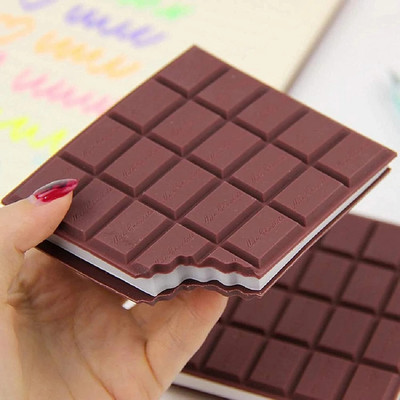 MARMORIS ECOM Bite Chocolate Shape & Scented Personal Desk Notepad Notebook Pocket-size Diary Unrulled 80 Pages(Brown)