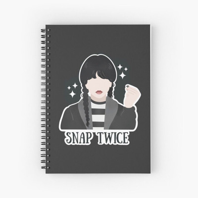 sabali Wednesday 2025 A5 Notebook Ruled 160 Pages(White)