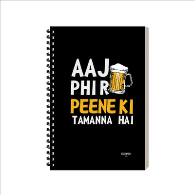 ESCAPER Dialogue Diary A5 Diary Ruled 160 Pages(Aaj Fir Pine Ki Tamanna)