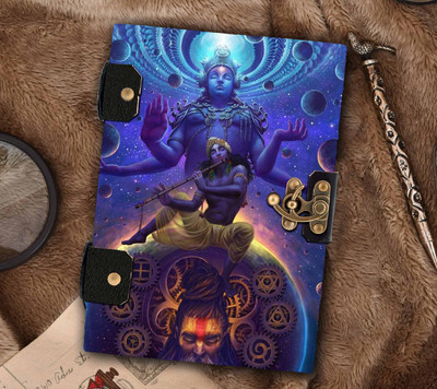 DI-KRAFT Designer Cardboad journal with antique binding size 5*7 inches 100 pages R-005 A5 Journal UNRULED 100 Pages(multicolor05)