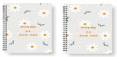 3DS books A5 Diary Ruled A5 Diary Ruled 144 Pages(Grey, Pack of 2)