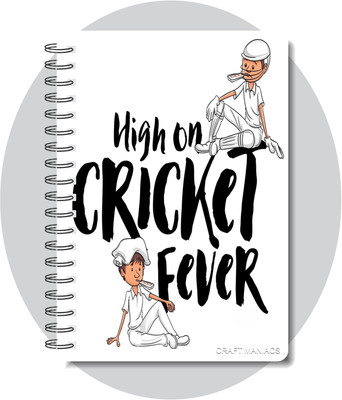 craft maniacs CRICKET 2024 NOTEBOOK COLLECTION A5 Diary RULED 160 Pages(White)