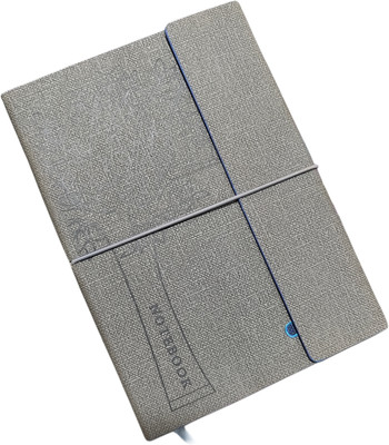Tranquil Factory Texture Leather cover executive journal Notebook Diary with Elastic Lock Regular Notebook Rule 200 Pages(Grey)