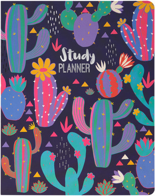 Doodle Study Planner With 4 Stickers Sheet B5 Planner/Organizer Ruled 240 Pages(Thinking Thorns)