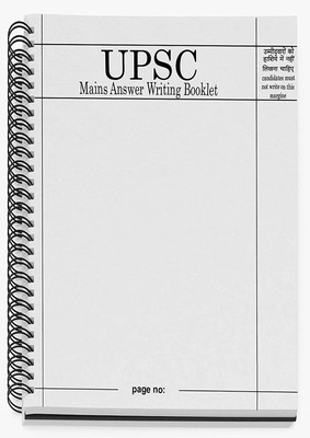 scruton UPSC A4 Notebook SPIRAL Answer Writing Booklet 70gsm with Premium quality ( multicolor) 500 Pages(White)