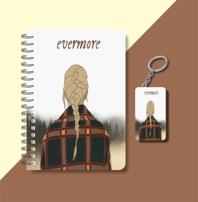 craft maniacs A5 NOTEBOOK + KEYCHAIN COLLECTION A5 Notebook RULED 160 Pages(Black, White)