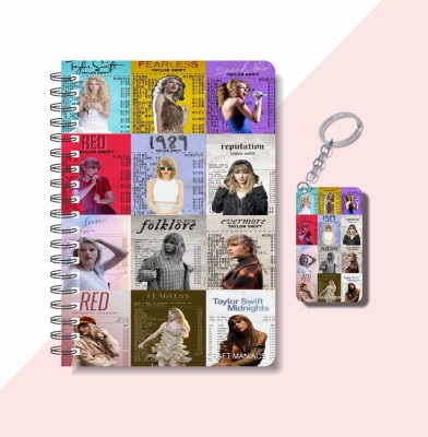 craft maniacs A5 NOTEBOOK + KEYCHAIN COLLECTION A5 Notebook RULED 160 Pages(Pink)