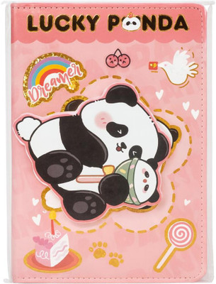 Nubby Dotss Spinner Panda diary A5 Planner/Organizer mix 100 Pages(Red, Peach)