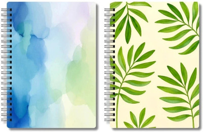 Artable A5 Ruled Notebook A5 Notebook Ruled 160 Pages(Green, Blue)