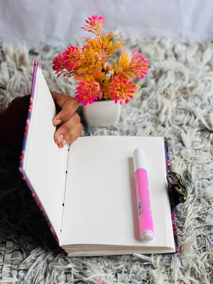 Bonjour Store Cherry Blossom Moon Diary A5 Diary Unruled 200 Pages(Multicolur)