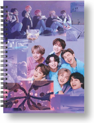 3DS Notebook A5 Diary Ruled 144 Pages(Multicolor, Blue)