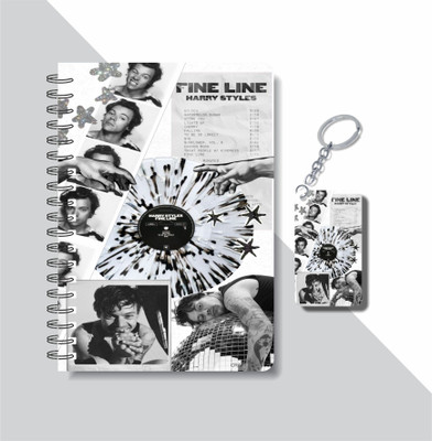 craft maniacs HARRY STYLES 203 DIARY & KEYCHAIN COLLECTION A5 Notebook RULED 160 Pages(Multicolor)