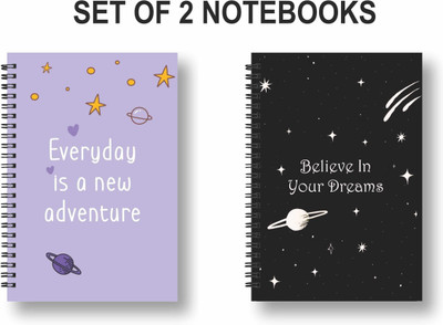 ROT RIX combo of 2 Notebooks A5 Diary Ruled 144 Pages(Multicolor, Pack of 2)