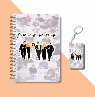 craft maniacs FRIENDS 2024 COLLECTION A5 Diary RULED 160 Pages(Brown)