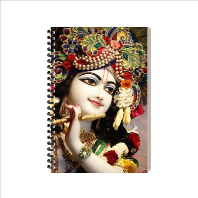ESCAPER Krishna Devotional Diary, Spiral Notebook For Office, Personal Use & Gifts A5 Diary Ruled 160 Pages(Krishna Design 1)