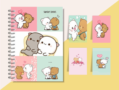 craft maniacs MILK & MOCHA 2023 COLLECTION A5 Notebook RULED 160 Pages(Multicolor)