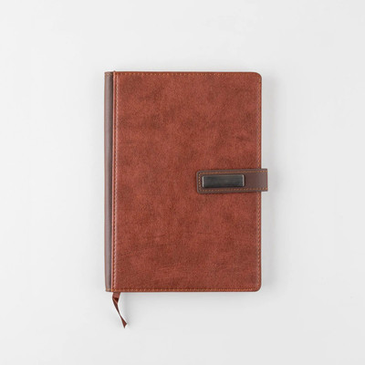 ORANJBOX A5 Notebook A5 Notebook Single Rule 192 Pages(Brown)