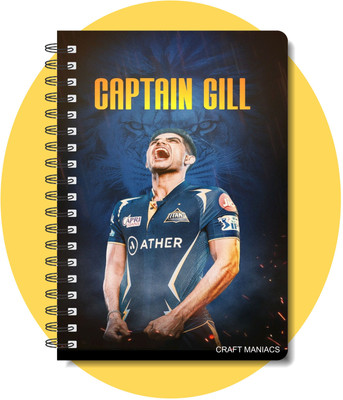 craft maniacs CRICKET 2024 NOTEBOOK COLLECTION A5 Notebook RULED 160 Pages(Blue)