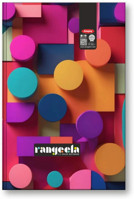 ANUPAM Rangeela Notebook Hard cover Long Book - Size 21x34cm - Single Line 65 GSM Paper Regular Notebook For Students, Shops, Office, Warehouse and Factory use( 3Q ) 212 Pages(White)