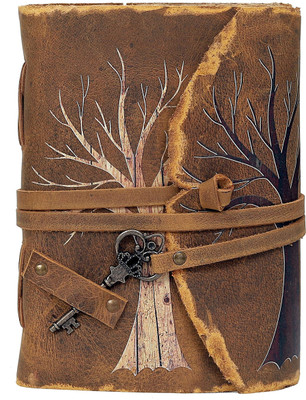 ovellocraft Tree of Souls Vintage Handmade Leather Regular Diary Unruled 100 Pages(Brown)