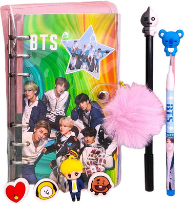 AMANVANI BTS Stationery Gift Set for Kids, BTS Theme School Stationery for Girls Pen Gift Set(Ink Color - Multicolor)