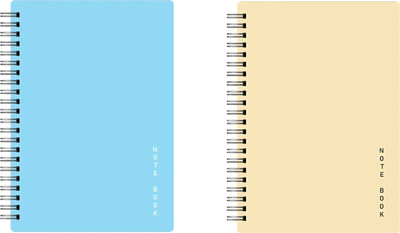 Artable Combo Pack A5 Notebook Ruled 160 Pages(Blue, Yellow, Pack of 2)
