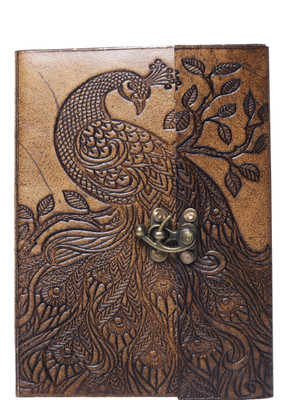 Rjkart Handmade Leather Dairy A5 Diary Unruled 200 Pages(Brown 5)