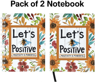 CRAFTOPIX Combo of 2 Notebooks A5 Diary Spiral & Hard Bound A5 Notebook Unruled 192 Pages(Multicolor, Pack of 2)