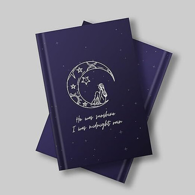 The Umbrella Store journal, Tay merch, A5 harbound notebook- 100 pages blank (MIDNIGHT) A5 Notebook Unruled 100 Pages(Blue)