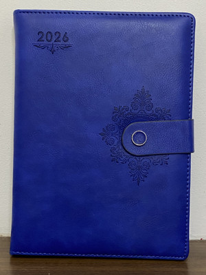 Anicca Tan Idea Planning Strategy Success Sunday Separate Leatherette Tabbed Journal B5 Diary Ruled 365 Pages(Blue)