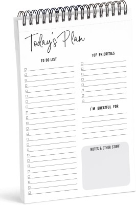 Inkdotpot Spiral Binding Notepad Regular Planner Unruled 50 Pages(White)