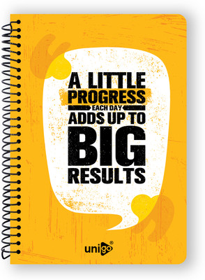 UNIGO Premium Spiral Binding A4 Notebook Unruled, 100 Pages(Yellow)