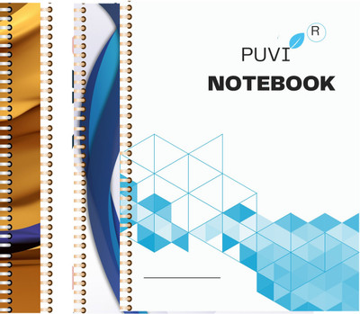 Puvi Recycled Notebook A4 Notebook Ruled 300 Pages(White, Pack of 4)