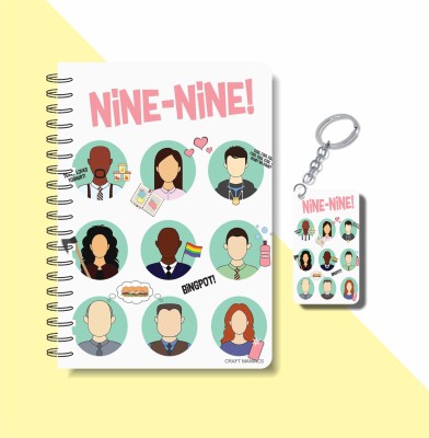 craft maniacs BROOKLYN NINE NINE COLLECTION A5 Notebook RULED 160 Pages(Multicolor)