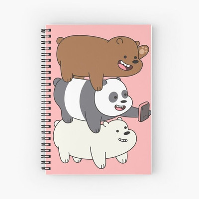 craft maniacs BARE BEARS 2023 COLLECTION A5 Notebook RULED 160 Pages(Multicolor)