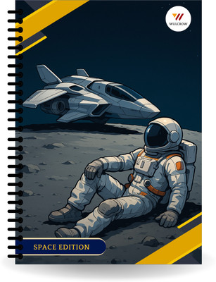 Wulcrow Premium Notebook | SPACE EDITION C | A5 Notebook UNRULED 140 Pages(Black)