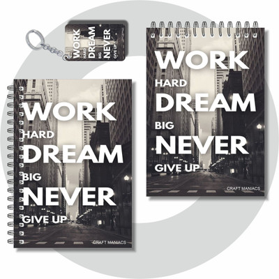 craft maniacs 2025 NOTEBOOKS A6 Diary UNRULED 100 Pages(Red, Pack of 2)