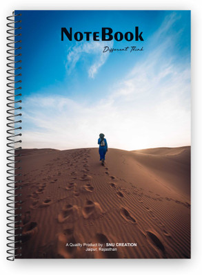 SNU CREATION Desert Theme A4 Notebook Ruled 220 Pages(White)