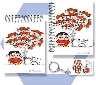 craft maniacs 2025 NOTEBOOKS A6 Diary UNRULED 100 Pages(Red, Pack of 2)