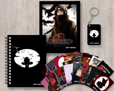craft maniacs ITACHI UCHIHA GIFTING COMBO A5 Organizer RULED 120 Pages(Black)