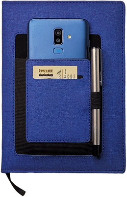 FONSIE Mobile pocket A4 Diary Rulled 200 Pages(Blue)