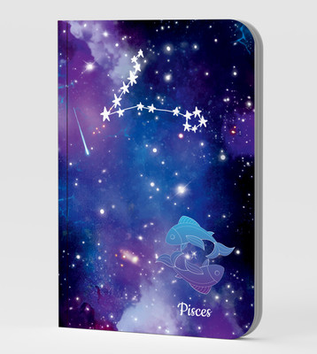 AccuPrints Zodiac sign notebook A5 Notebook Ruled 144 Pages(Blue)