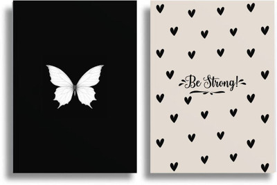 SMART FLOOR Cute diary A5 Diary Unruled 80 Pages(Black,Grey, Pack of 2)