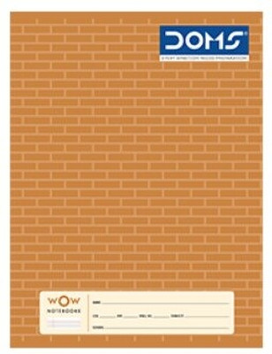 DOMS 3 in 1 Note book(DL/RB/SQ) | Brown Series | 24x18Cm | Regular Notebook | DOUBLE LINE\FOUR LINE\MID SQUARE | 172 Pages(Brown, Pack of 2)