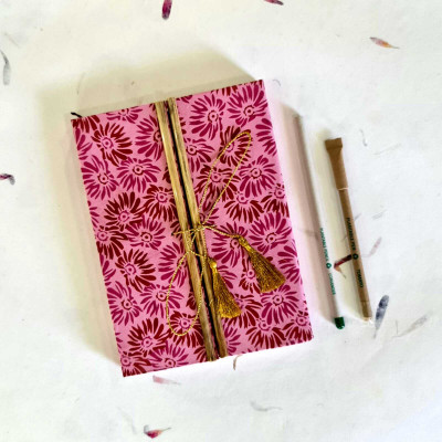 Devraaj NOTEPADE A5 Note Pad UNRULE 48 Pages(Pink, Maroon)